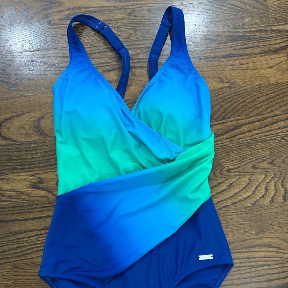 Lascana Blue Swimsuit Bathing Suit sz 6